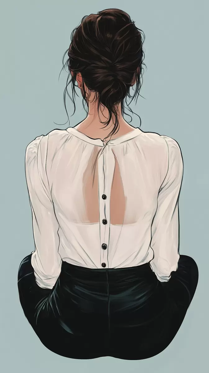 Интересный факт: зачем на женских блузках пуговица на спине?