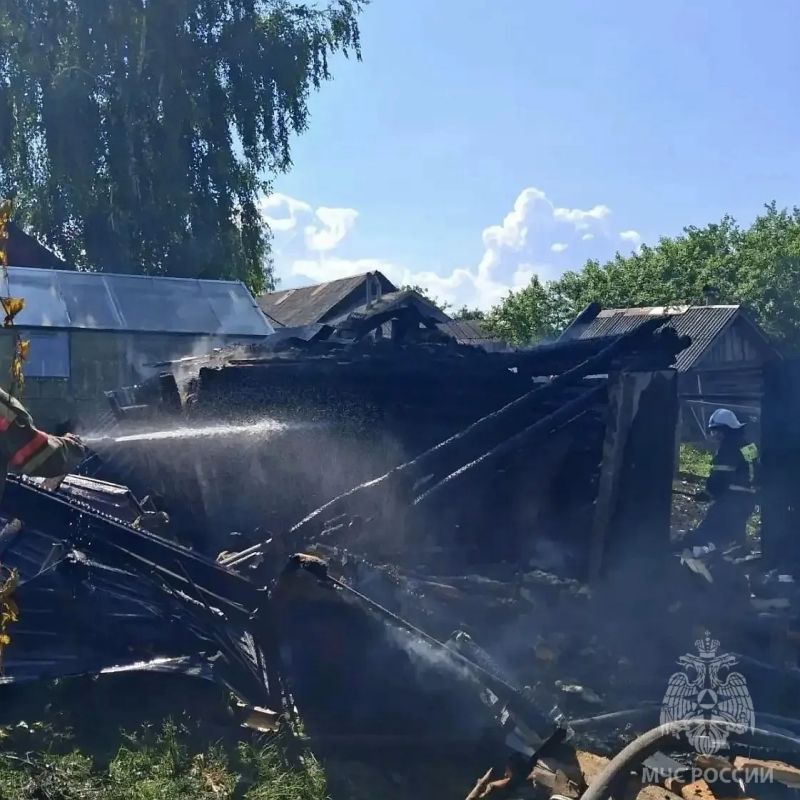 Баня сгорела в Починковском округе Баня сгорела в Починковском округе