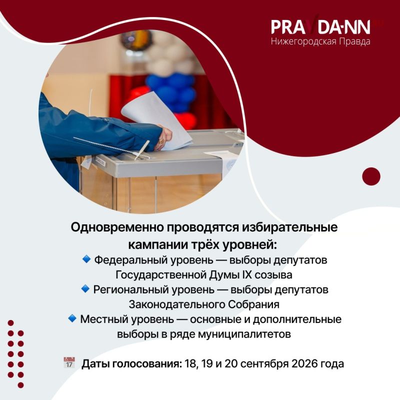Уже этой осенью нижегородцы будут выбирать депутатов Госдумы и регионального парламента, а в некоторых муниципалитетах пройдут местные выборы Уже этой осенью нижегородцы будут выбирать депутатов Госдумы и регионального парламента, а в некоторых муниципалитетах пройдут местные выборы