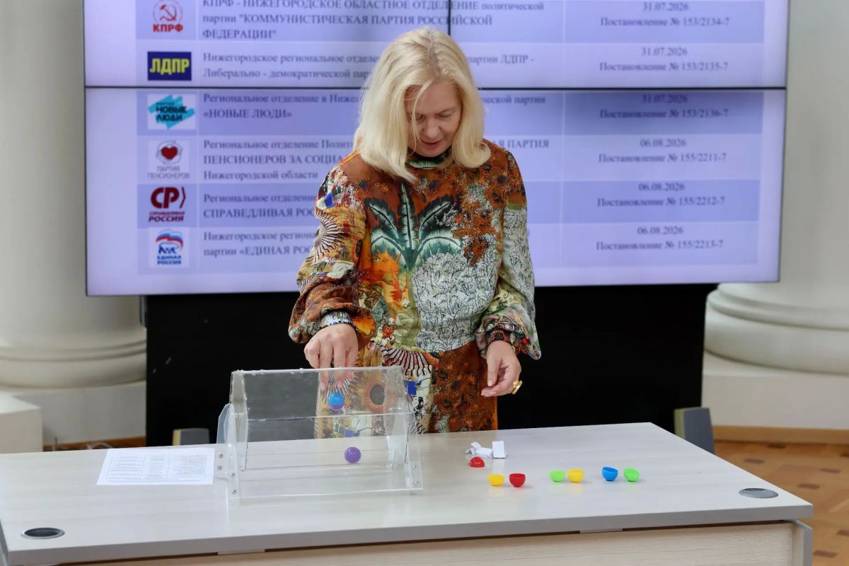 Определен порядок, в котором политические партии будут представлены в избирательном бюллетене на выборах депутатов Законодательного Собрания Нижегородской области по областному избирательному округу Определен порядок, в котором политические партии будут представлены в избирательном бюллетене на выборах депутатов Законодательного Собрания Нижегородской области по областному избирательному округу
