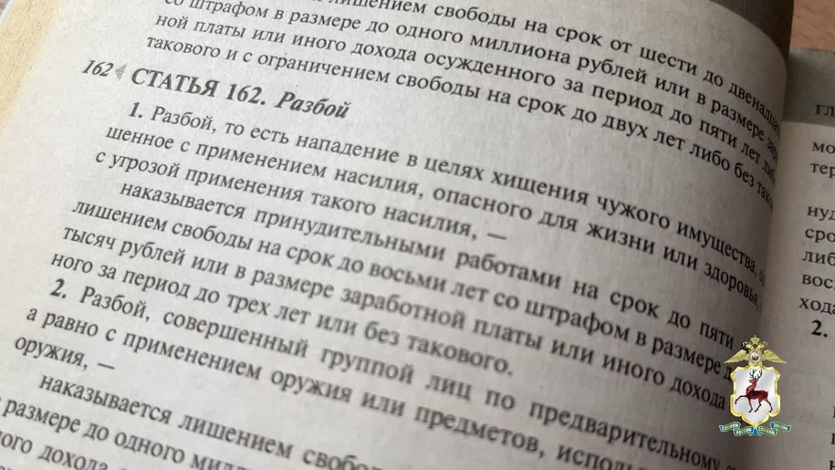В Нижнем Новгороде раскрыт разбой «по горячим следам»