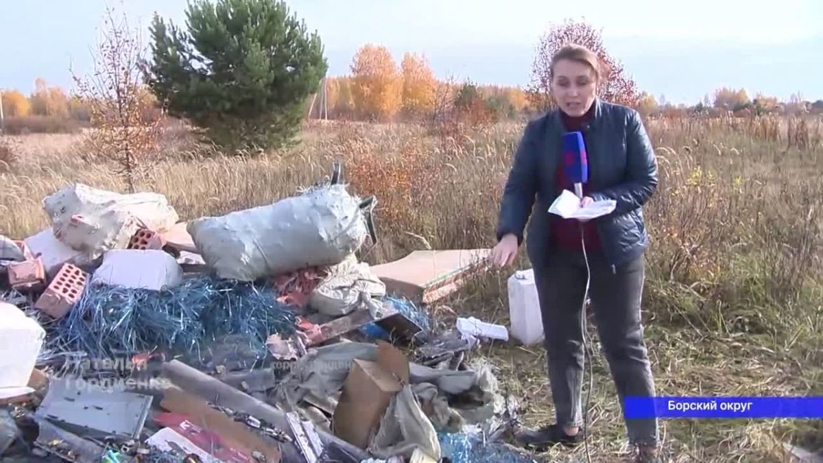 Массовые незаконные свалки строительного и бытового мусора выявлены в борских лугах