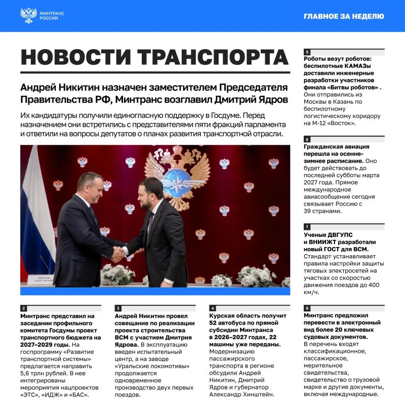 Главное за минувшую неделю
