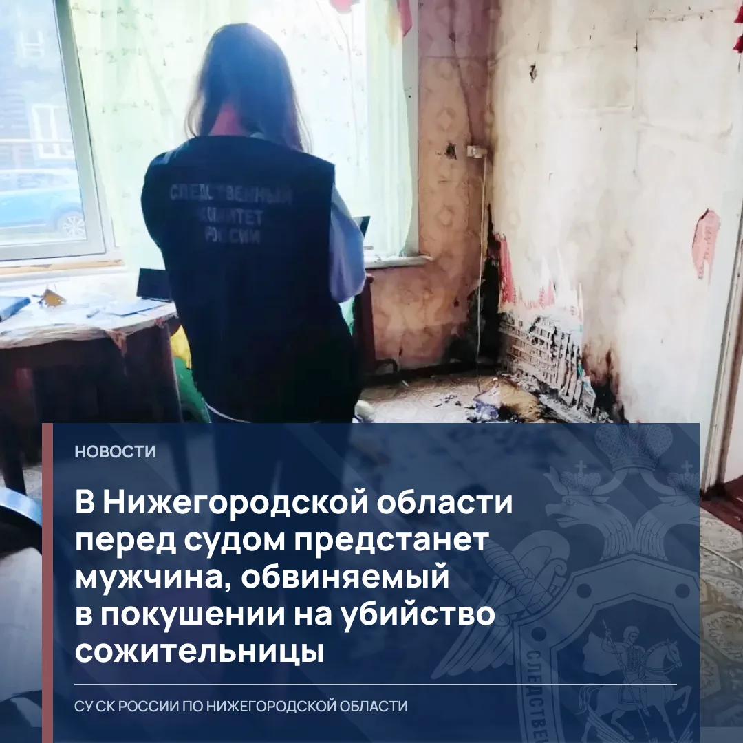 В Нижегородской области перед судом предстанет мужчина, обвиняемый в покушении на убийство сожительницы с особой жестокостью и общеопасным способом